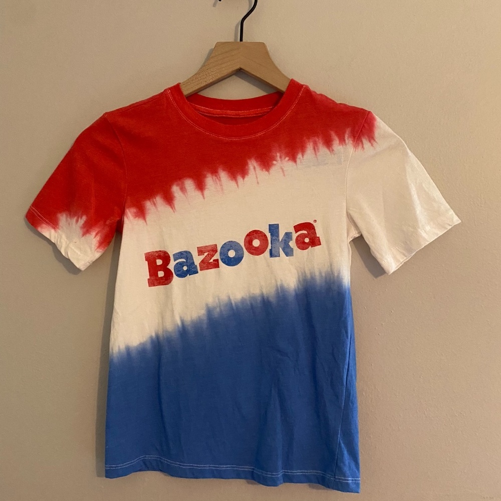 NWT Boy's Bazooka Bubble Gum Short Sleeve Tie-Dye Tee SIZE SMALL (6/7)